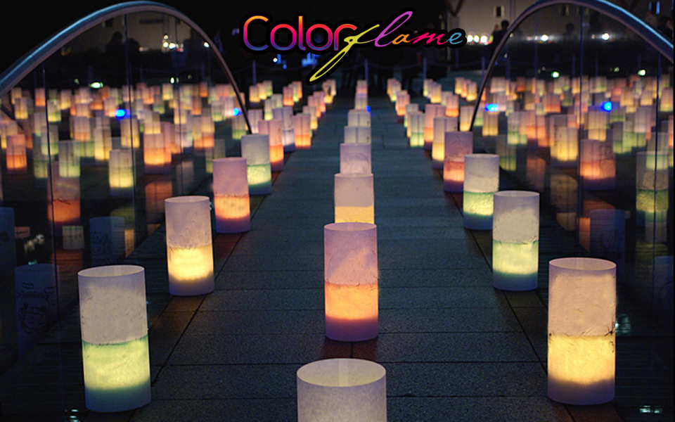 coloured flame tea lights